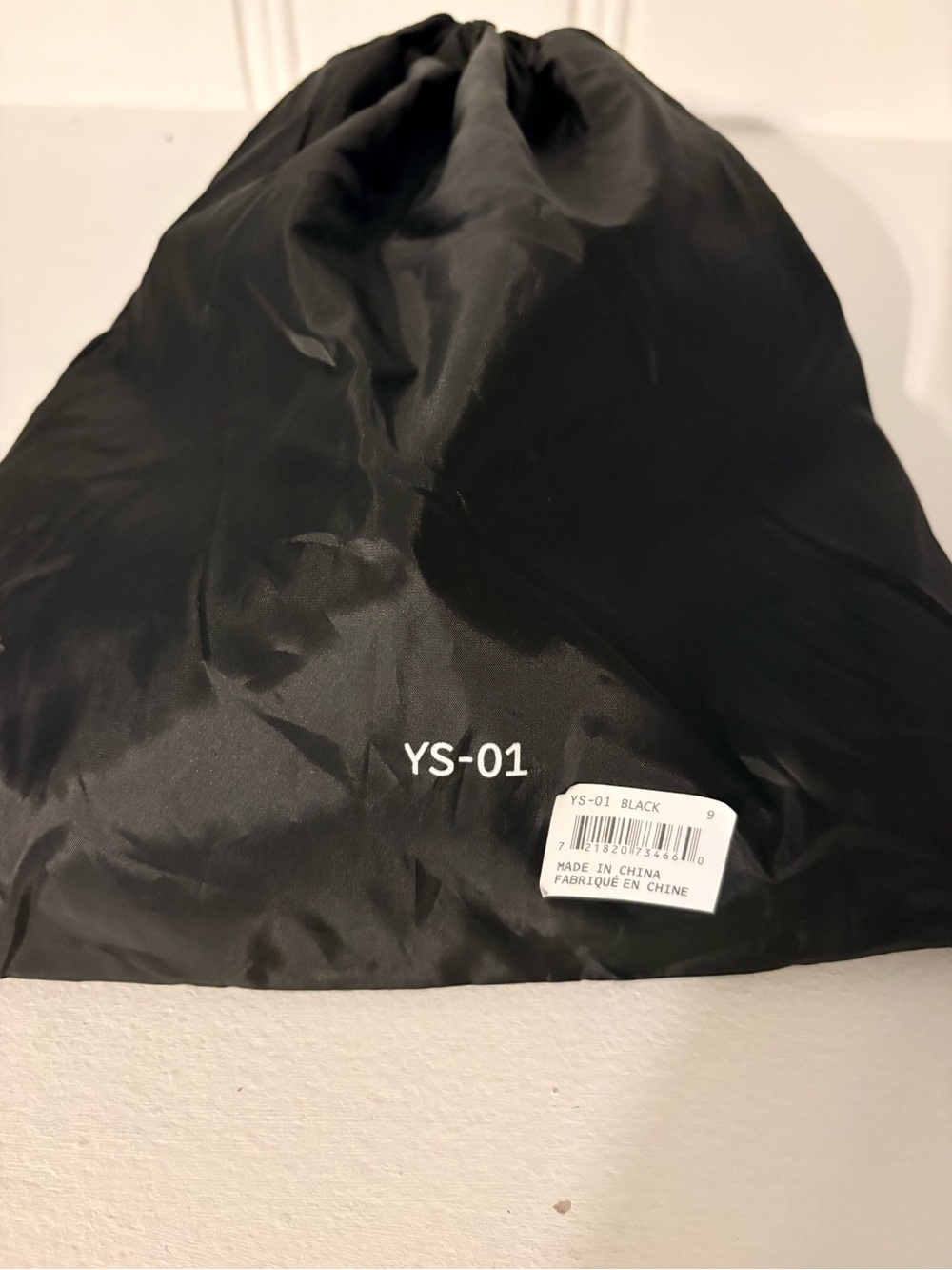 Yeezy YS-01 Black Drawstring Shoe Bag